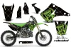 Kawasaki KX250 Dirt Bike Graphic Kit - 2003-2016 Silver Star - Reloaded Green