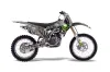 Kawasaki KX250F Dirt Bike Graphic Kit - 2004-2005 Checkered Skull Green
