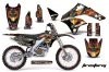 Kawasaki KX250F Dirt Bike Graphic Kit - 2006-2008 Firestorm Black