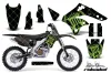 Kawasaki KX250F Dirt Bike Graphic Kit - 2006-2008 Silver Star - Reloaded Green