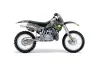 Kawasaki KX500 Dirt Bike Graphic Kit - 1988-2004 Checkered Skull Green