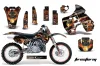Kawasaki KX500 Dirt Bike Graphic Kit - 1988-2004 Firestorm Black