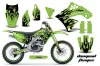 Kawasaki KXF250 Dirt Bike Graphic Kit - 2009-2012 Diamond Flames Green