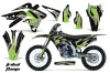 Kawasaki KXF250 Dirt Bike Graphic Kit - 2013-2016 Tribal Flame Green