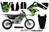 Kawasaki KXF450 Dirt Bike Graphic Kit - 2006-2008 Silver Star - Reloaded Green