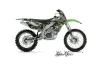 Kawasaki KXF450 Dirt Bike Graphic Kit - 2006-2008 Silver Star - Silverhaze Green
