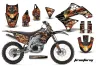 Kawasaki KXF450 Dirt Bike Graphic Kit - 2009-2011 Firestorm Black