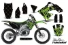 Kawasaki KXF450 Dirt Bike Graphic Kit - 2009-2011 Silver Star - Reloaded Green