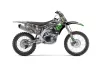 Kawasaki KXF450 Dirt Bike Graphic Kit - 2012-2015 Checkered Skull Green