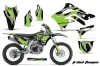 Kawasaki KXF450 Dirt Bike Graphic Kit - 2012-2015 Tribal Flames Green