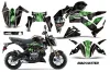 Kawasaki Z125 Pro Dirt Bike Graphic Kit - 2017-2024 Mad Hatter Green