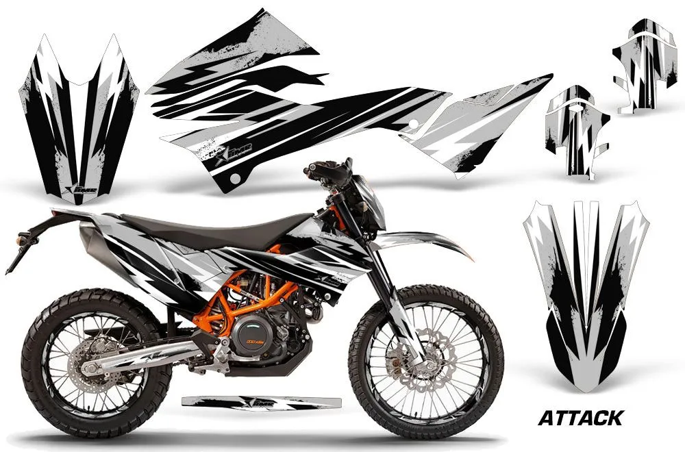 KTM Adventure 690 Enduro R Dirt Bike Graphic Kit - 2012-2018 Attack Silver