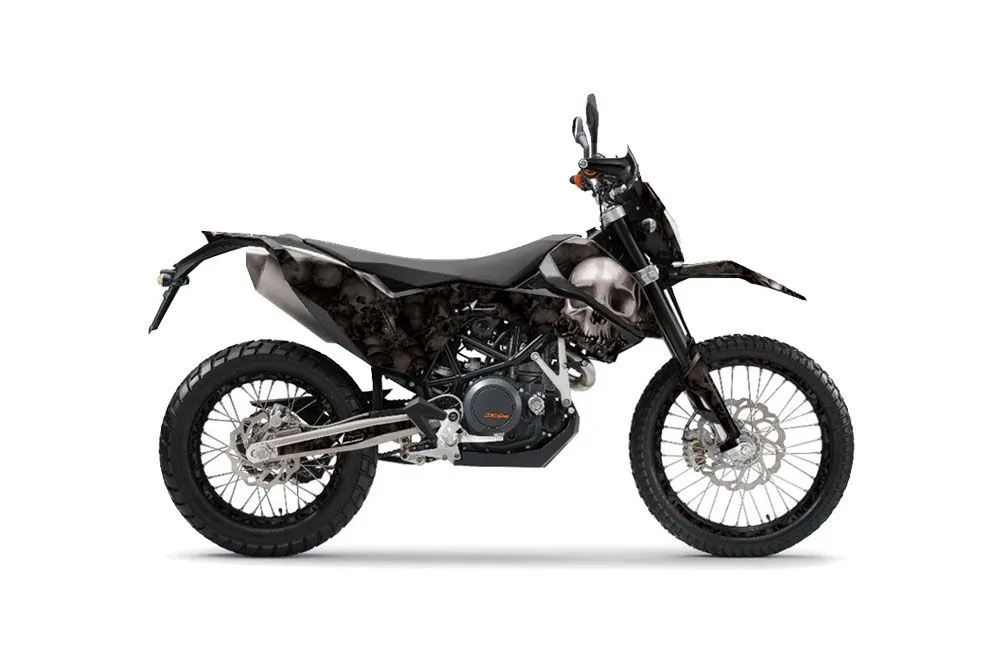 KTM Adventure 690 Supermoto / Enduro Dirt Bike Graphic Kit - 2008-2015 Bone Collector Black