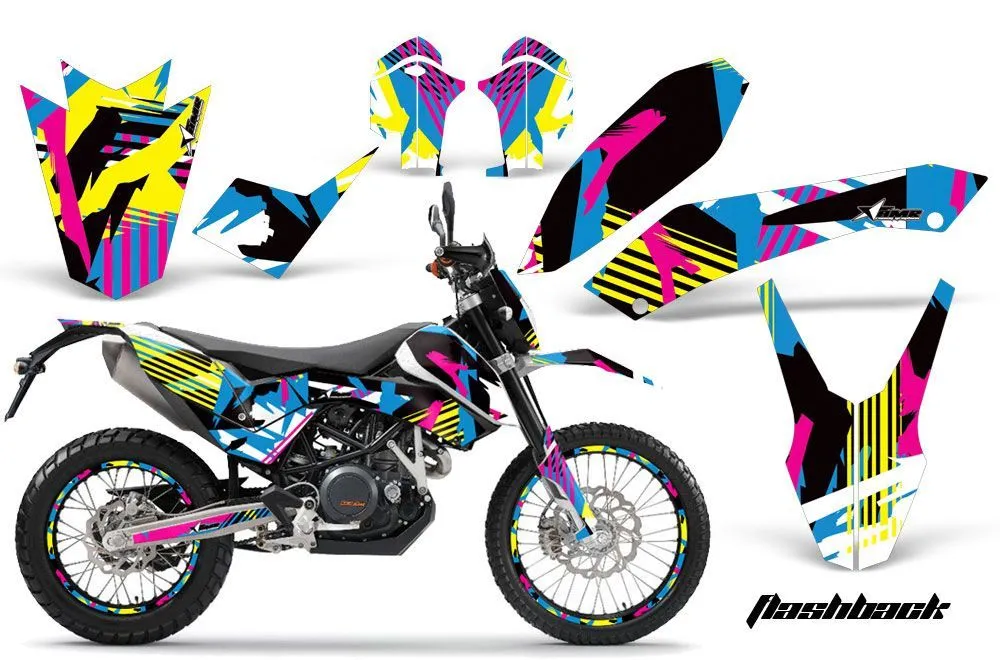 KTM Adventure 690 Supermoto / Enduro Dirt Bike Graphic Kit - 2008-2015 Flashback