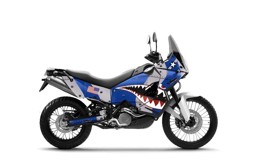 KTM Adventure 990 Sport Dirt Bike Graphic Kit - 2006-2013 P40 Warhawk Blue