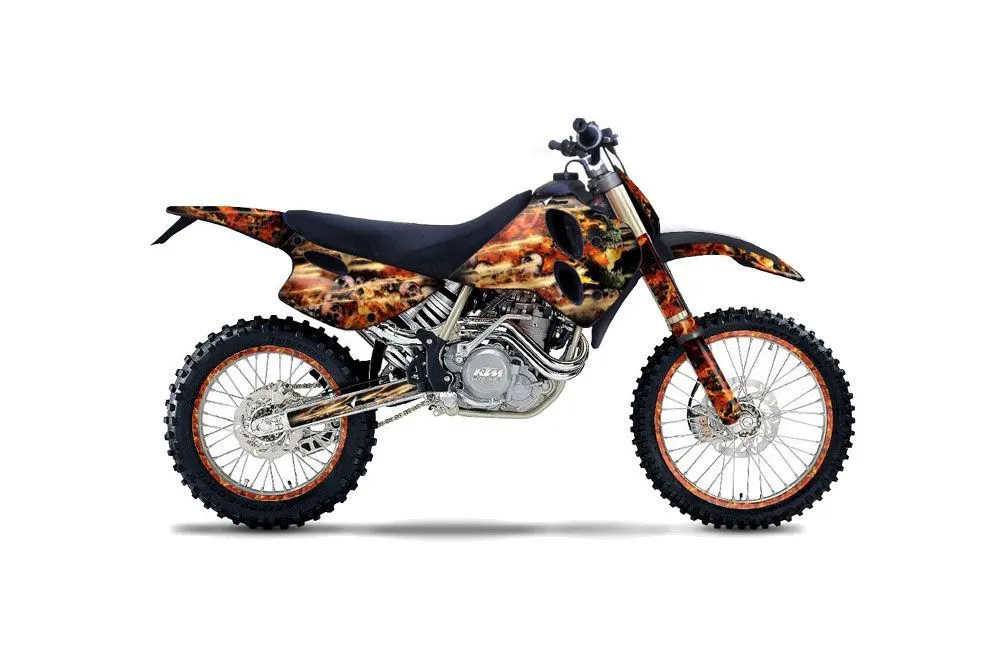 KTM C0 SX 4 Stroke Dirt Bike Graphic Kit - 1993-1997 Firestorm Black