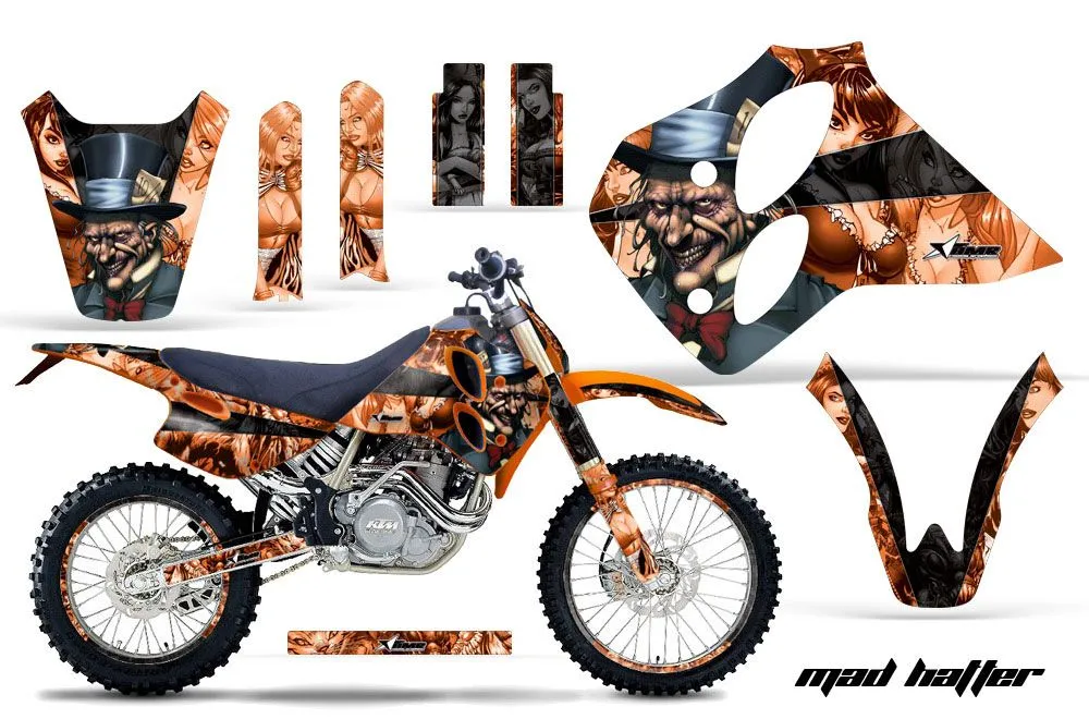 KTM C0 SX 4 Stroke Dirt Bike Graphic Kit - 1993-1997 Mad Hatter Orange
