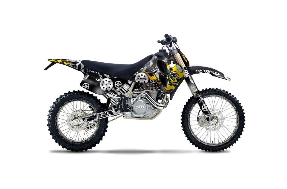KTM C0 SX 4 Stroke Dirt Bike Graphic Kit - 1993-1997 Motorhead Black