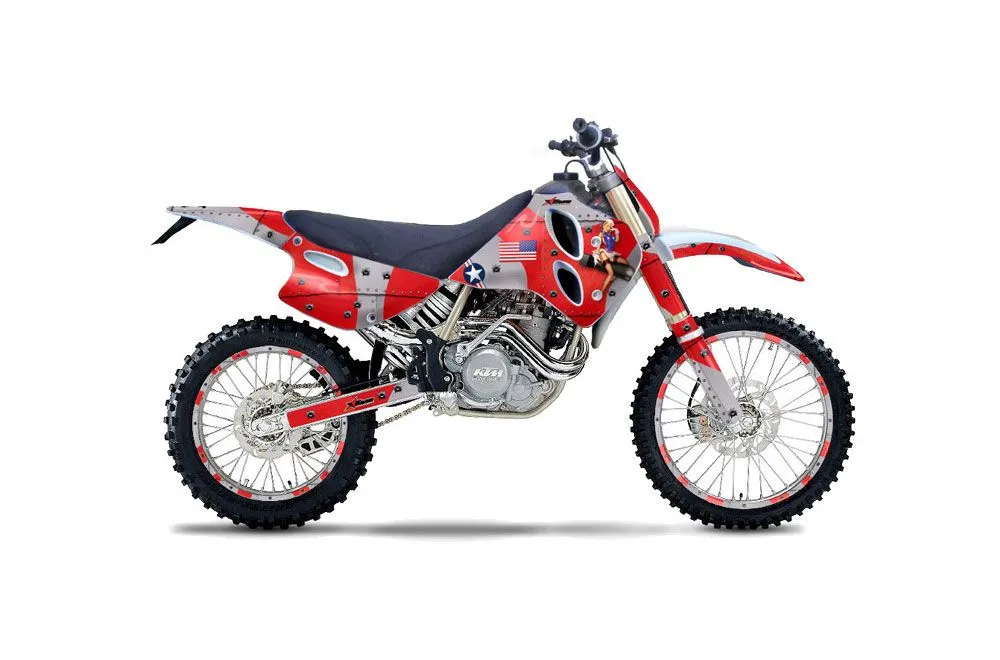 KTM C0 SX 4 Stroke Dirt Bike Graphic Kit - 1993-1997 T Bomber Red