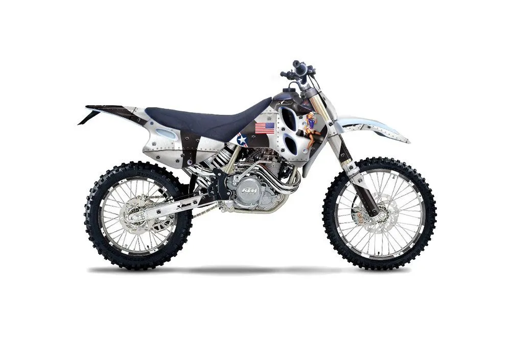 KTM C0 SX 4 Stroke Dirt Bike Graphic Kit - 1993-1997 T Bomber White