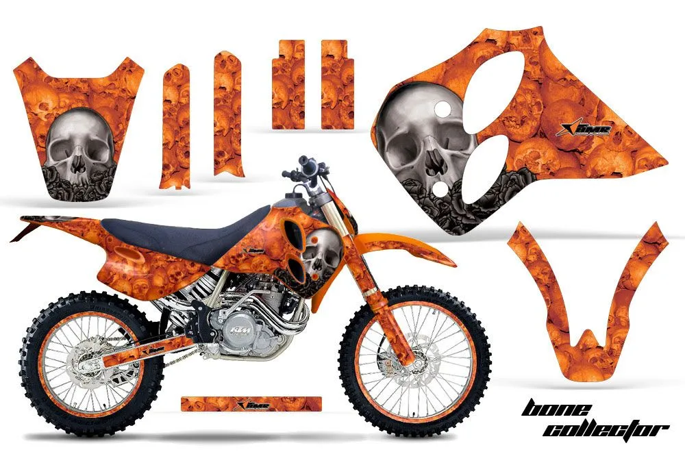 KTM C0 SX / EXC 4 Stroke Dirt Bike Graphic Kit - 1993-1997 Bone Collector Orange