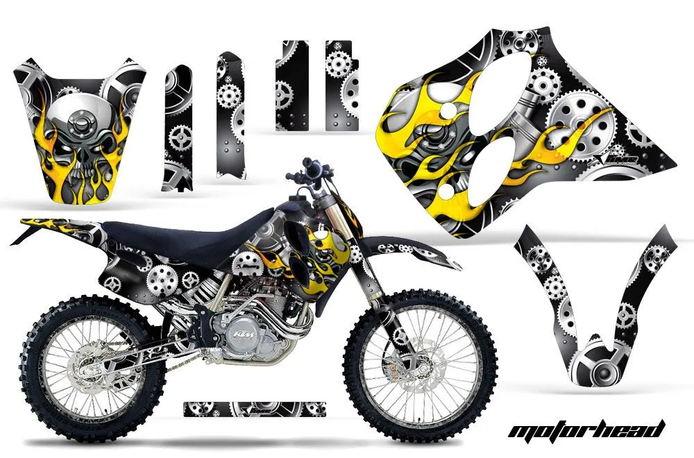 KTM C0 SX / EXC 4 Stroke Dirt Bike Graphic Kit - 1993-1997 Motorhead Black