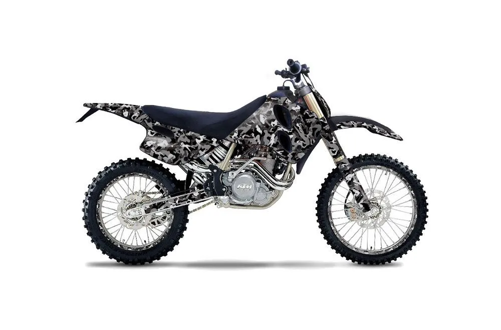 KTM C0 SX / EXC 4 Stroke Dirt Bike Graphic Kit - 1993-1997 Urban Camo Black