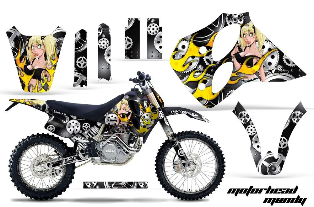 KTM C0 SX / MXC 4 Stroke Dirt Bike Custom Graphic Kit - 1993-1997