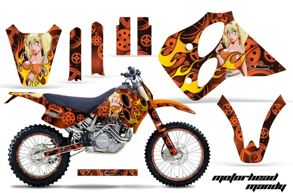 KTM C0 SX / MXC 4 Stroke Dirt Bike Custom Graphic Kit - 1993-1997