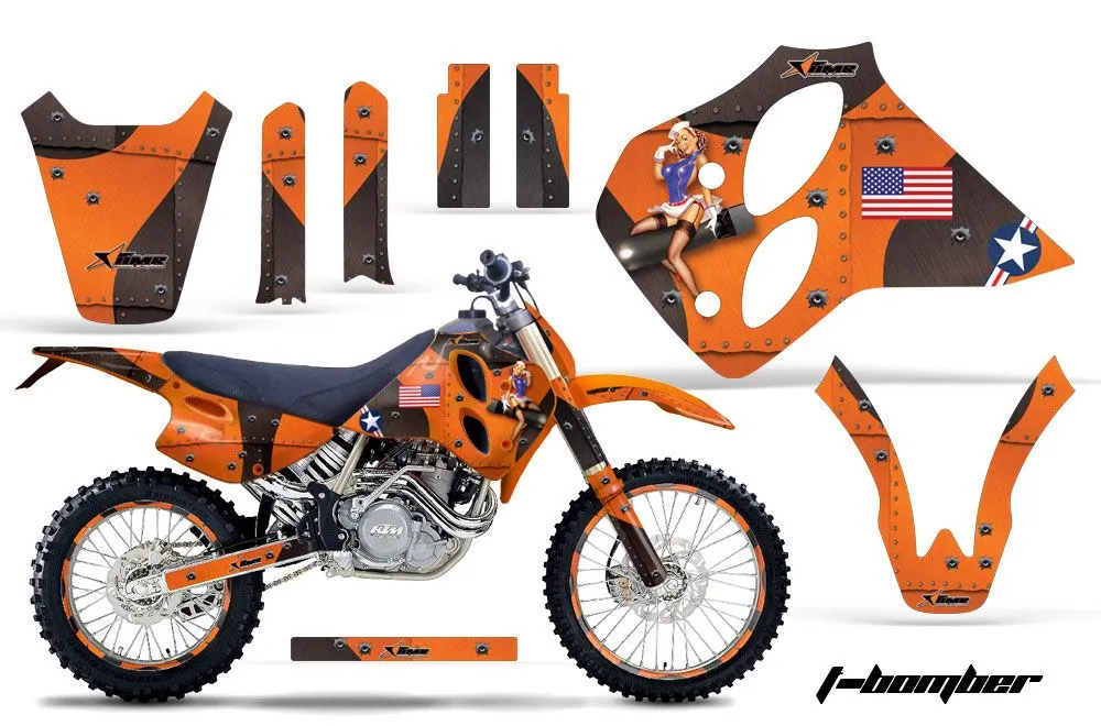 KTM C0 SX / MXC 4 Stroke Dirt Bike Custom Graphic Kit - 1993-1997
