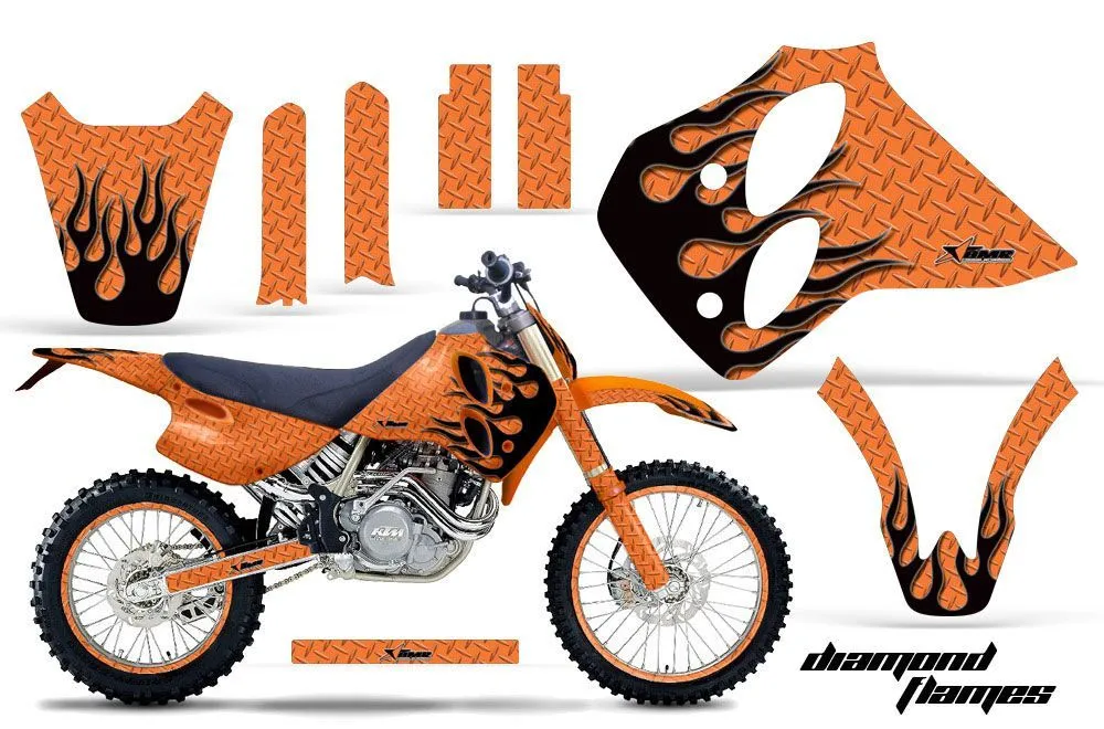 KTM C0 SX / MXC 4 Stroke Dirt Bike Custom Graphic Kit - 1993-1997