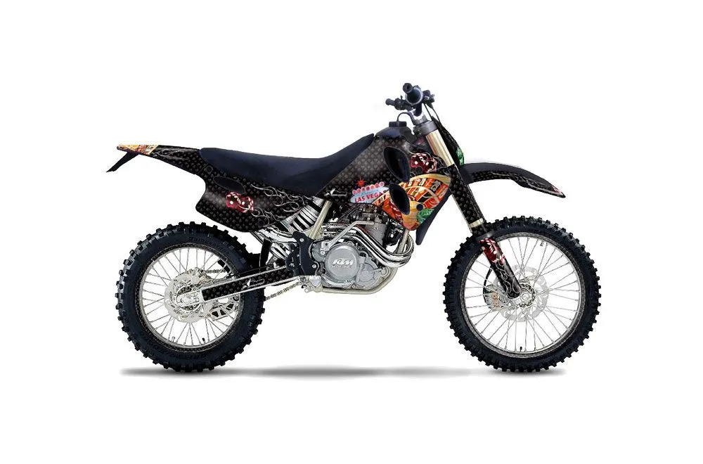 KTM C0 SX / MXC 4 Stroke Dirt Bike Graphic Kit - 1993-1997 Vegas Baller Black