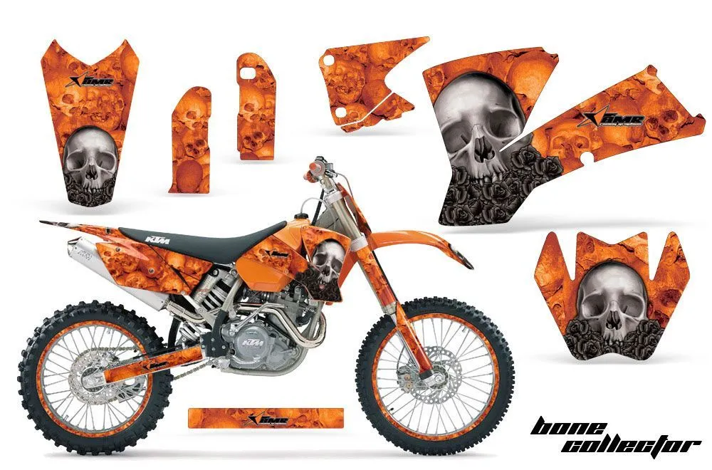 KTM C1 SX Dirt Bike Graphic Kit - 2001-2004 Bone Collector Orange