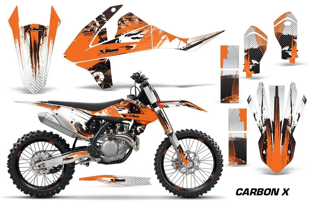KTM C10 SX / SX-F / XC-F Dirt Bike Graphic Kit - 2016-2018 Carbon X Orange