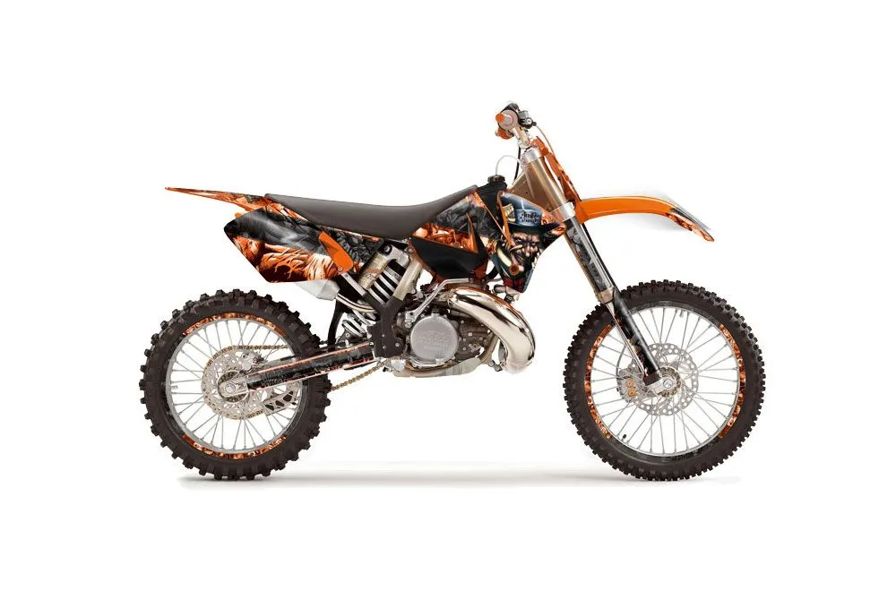 KTM C3 SX / SXS Dirt Bike Graphic Kit - 2001-2002 Mad Hatter Orange