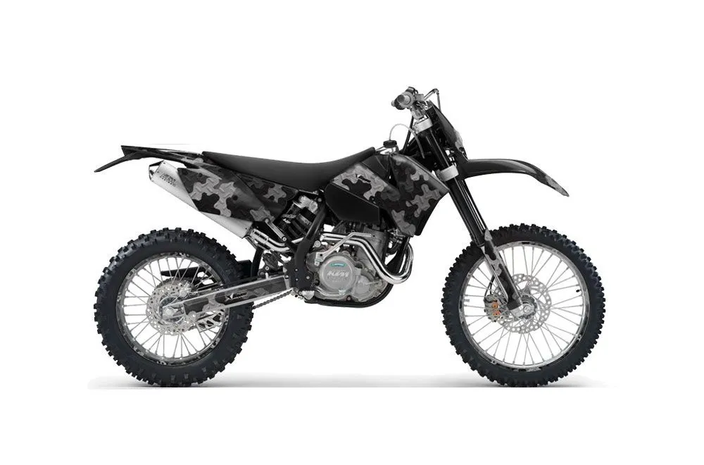 KTM C4 EXC Dirt Bike Graphic Kit - 2005-2007 Camoplate Black