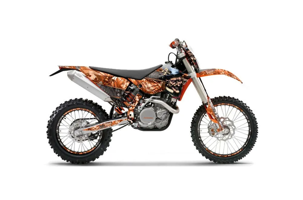 KTM C5 SX / SX-F 125 / 525 Dirt Bike Graphic Kit - 2007-2010 Mad Hatter Orange