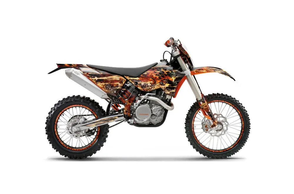 KTM C5 XC 125 / 525 Dirt Bike Graphic Kit - 2008-2010 Firestorm Black