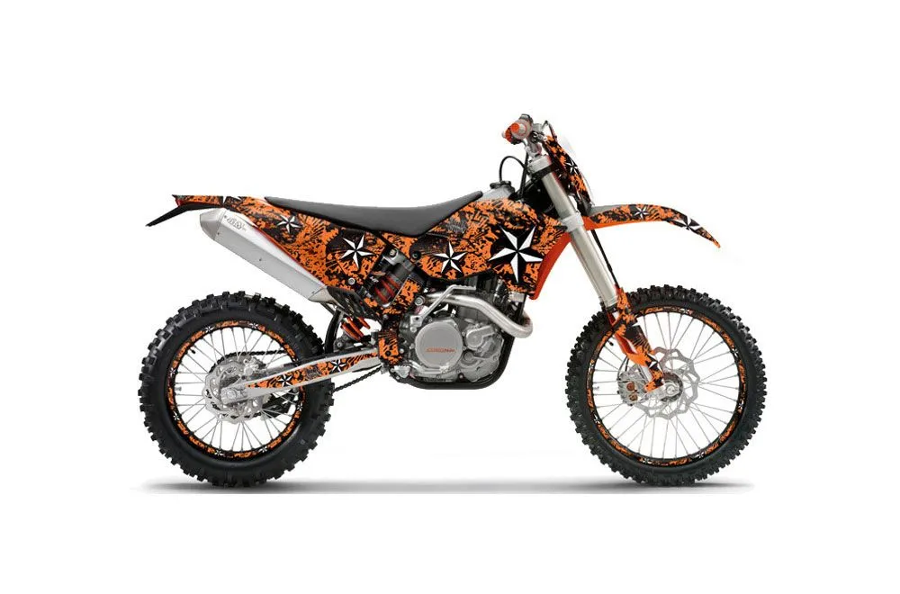KTM C5 XC 125 / 525 Dirt Bike Graphic Kit - 2008-2010 North Star Orange