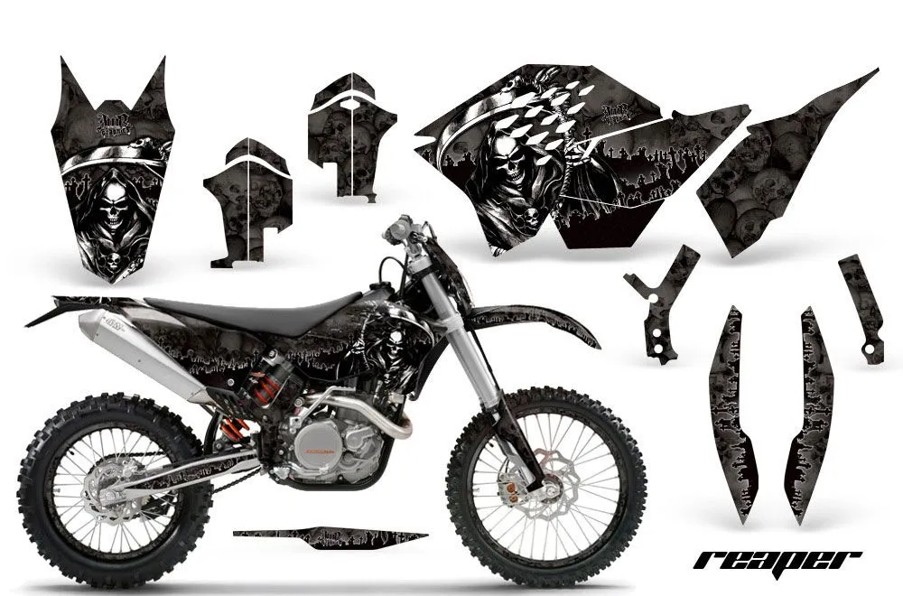 KTM C5 XC 125 / 525 Dirt Bike Graphic Kit - 2008-2010 Reaper Black