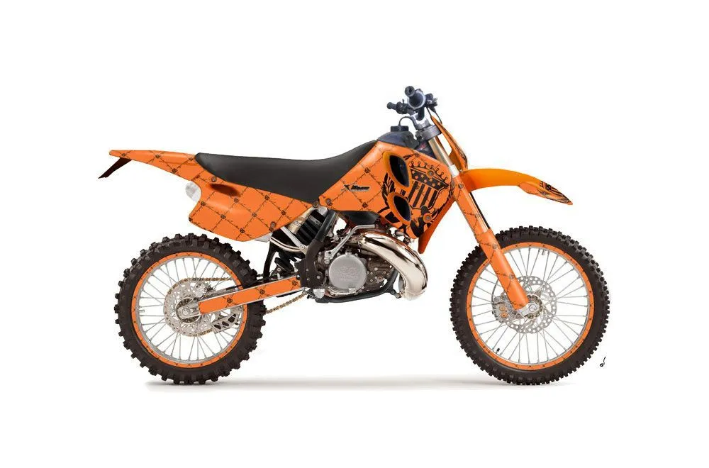 KTM C6 SX 2 Stroke Dirt Bike Graphic Kit - 1993-1997 Silver Star - Reloaded Orange