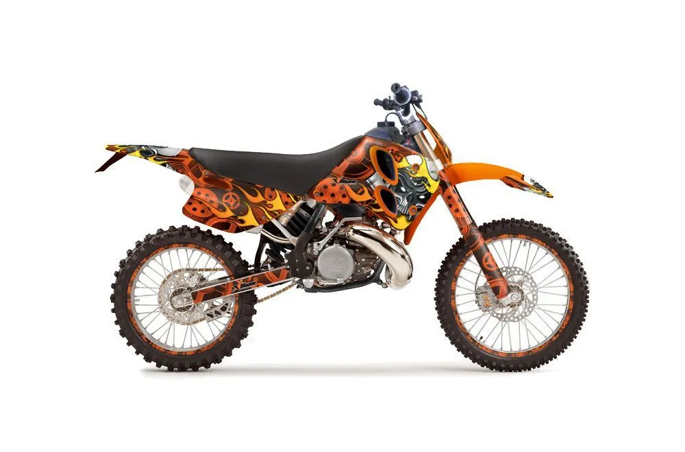 KTM C6 XC 2 Stroke Dirt Bike Graphic Kit - 1993-1997 Motorhead Orange