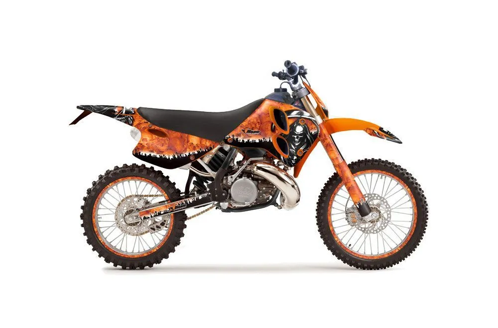 KTM C6 XC 2 Stroke Dirt Bike Graphic Kit - 1993-1997 Reaper Orange