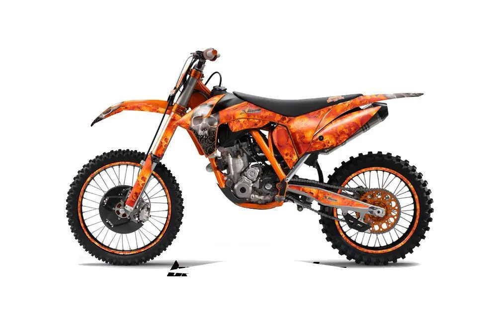 KTM C7 XC Dirt Bike Graphic Kit - 2012-2013 Bone Collector Orange