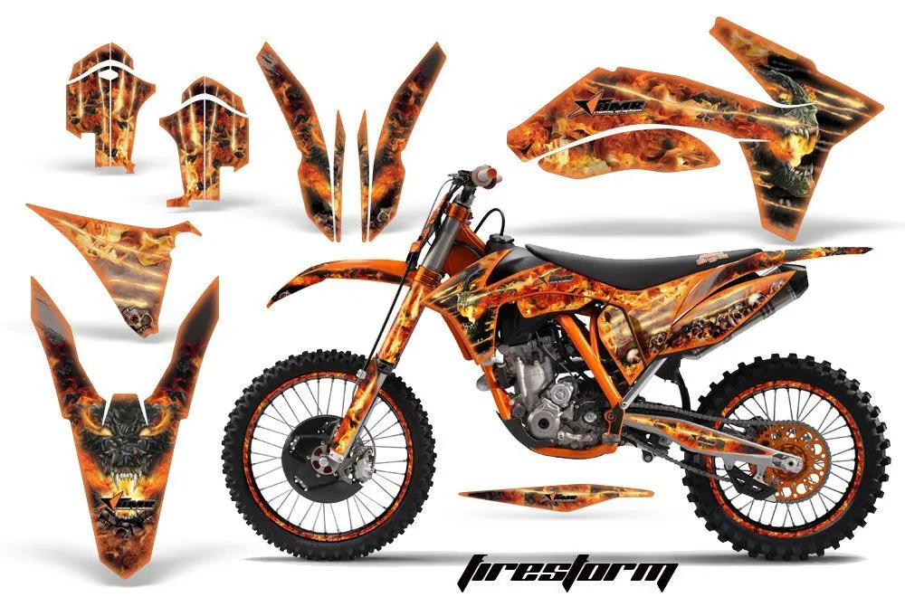 KTM C7 XC Dirt Bike Graphic Kit - 2012-2013 Firestorm Orange