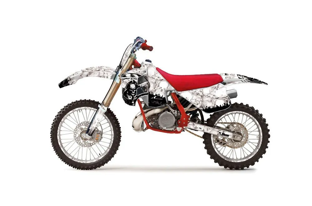 KTM C8 MXC / EXC 300 Dirt Bike Graphic Kit - 1990-1992 Reaper White