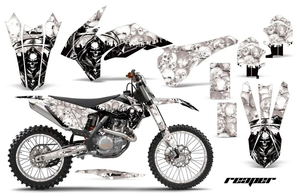 KTM C9 SX / SX-F / XC / XC-F Dirt Bike Graphic Kit - 2013-2015 Reaper White