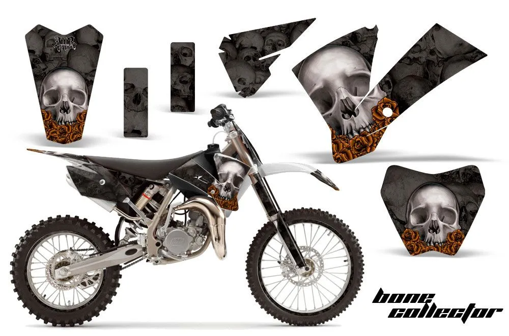 KTM SX 105 Dirt Bike Graphic Kit - 2004-2005 Bone Collector Black