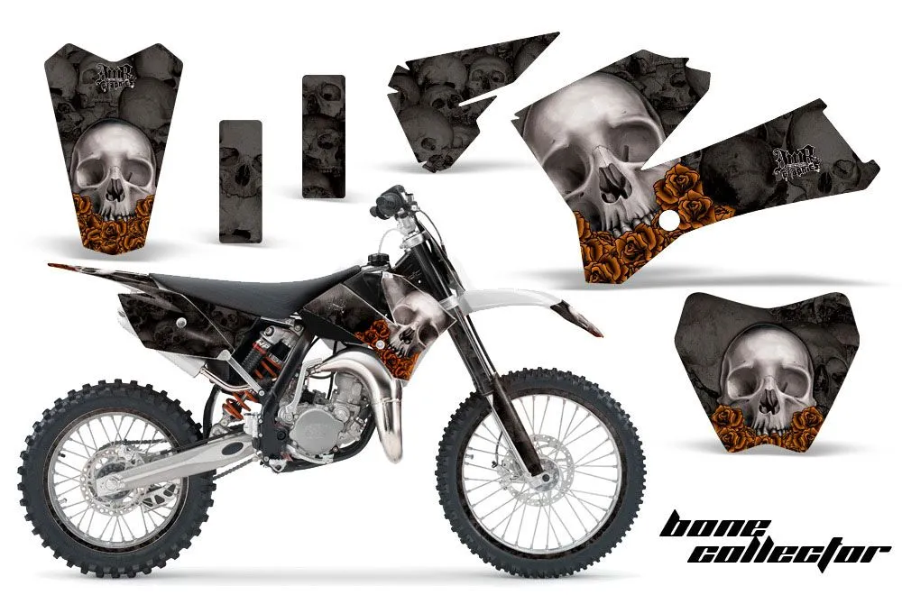 KTM SX 105 Dirt Bike Graphic Kit - 2006-2012 Bone Collector Black
