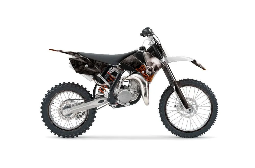 KTM SX 105 Dirt Bike Graphic Kit - 2006-2012 Bone Collector Black